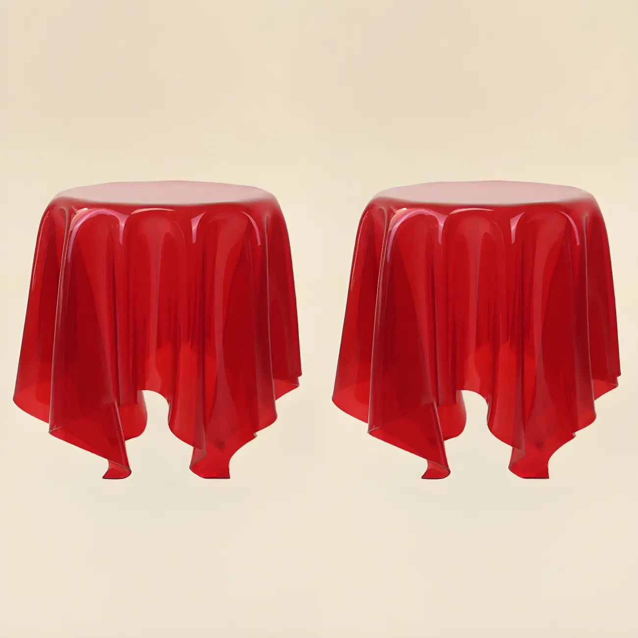 Table d'appoint ronde scandinave en acrylique transparent