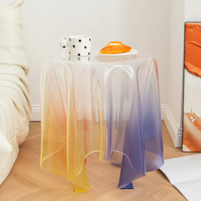 Table d'appoint ronde scandinave en acrylique transparent