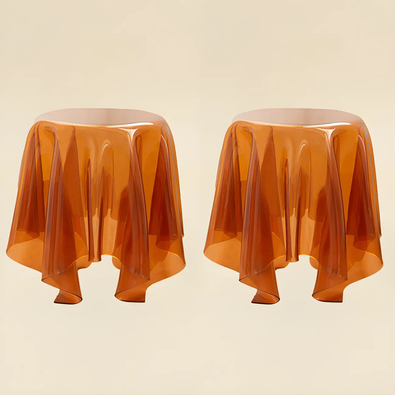 Table d'appoint ronde scandinave en acrylique transparent