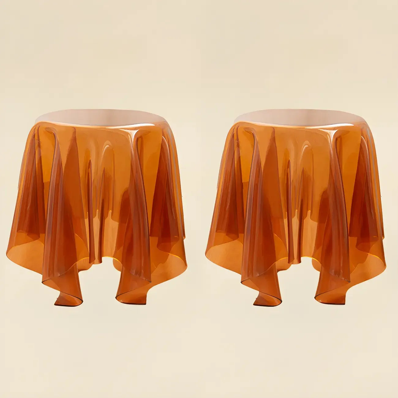 Table d'appoint ronde scandinave en acrylique transparent