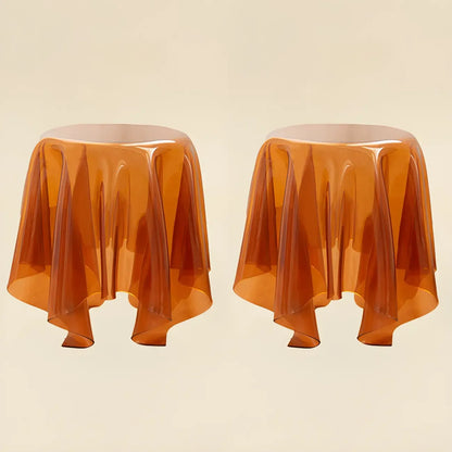 Table d'appoint ronde scandinave en acrylique transparent