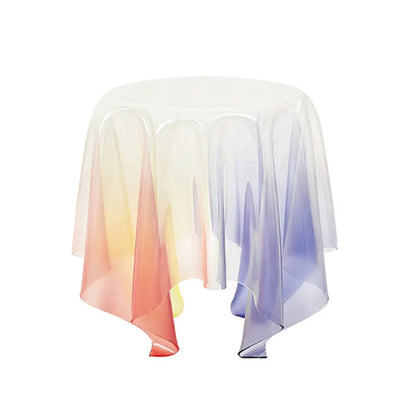 Table d'appoint ronde scandinave en acrylique transparent