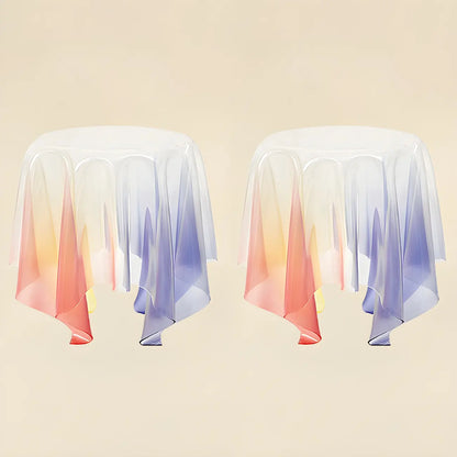 Table d'appoint ronde scandinave en acrylique transparent