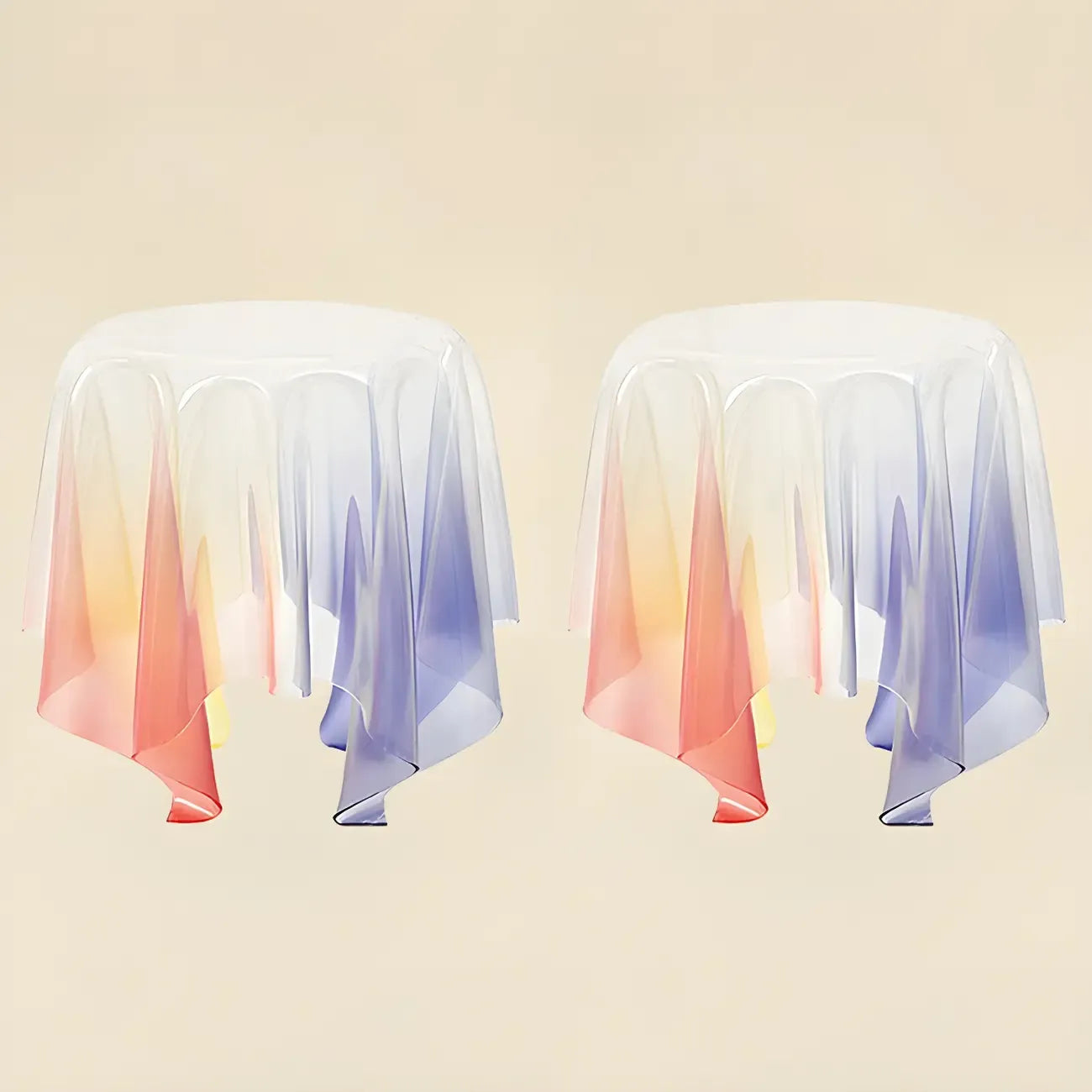 Table d'appoint ronde scandinave en acrylique transparent