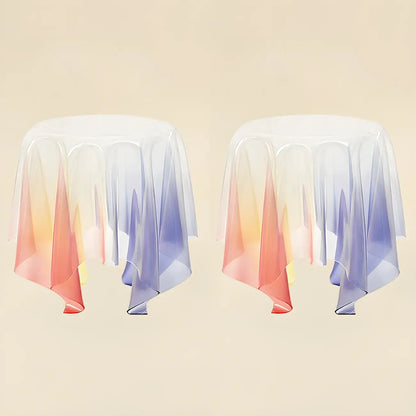 Table d'appoint ronde scandinave en acrylique transparent