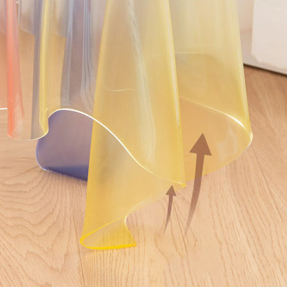 Table d'appoint ronde scandinave en acrylique transparent