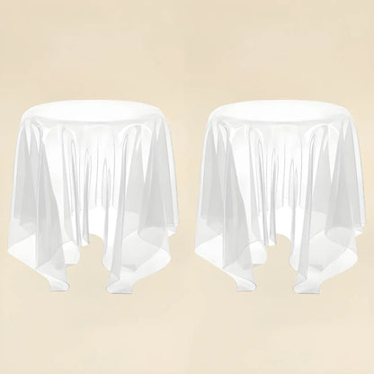 Table d'appoint ronde scandinave en acrylique transparent