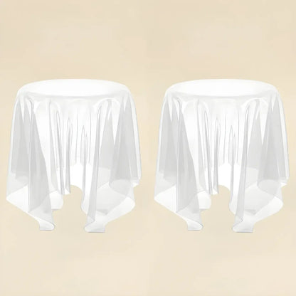 Table d'appoint ronde scandinave en acrylique transparent