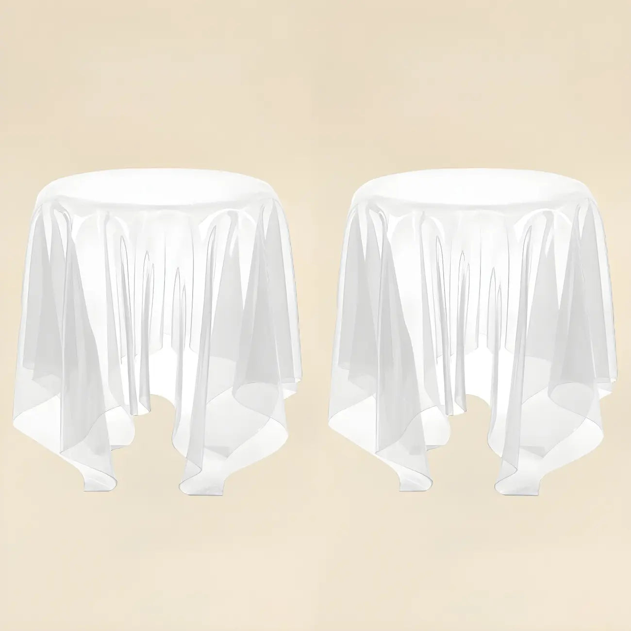 Table d'appoint ronde scandinave en acrylique transparent