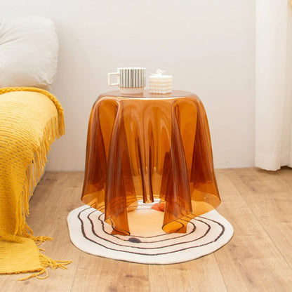 Table d'appoint ronde scandinave en acrylique transparent