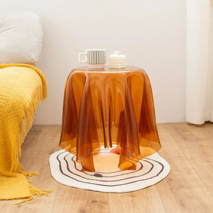 Table d'appoint ronde scandinave en acrylique transparent