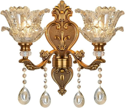 Applique murale d'intérieur géométrique en laiton antique