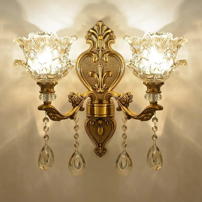 Applique murale d'intérieur géométrique en laiton antique