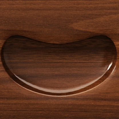 Petite table de chevet traditionnelle en bois brun noyer à 2 tiroirs