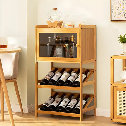 Casier à vin empilable en bois naturel et moderne