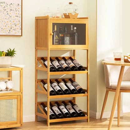 Casier à vin empilable en bois naturel et moderne