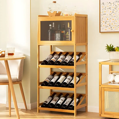 Casier à vin empilable en bois naturel et moderne