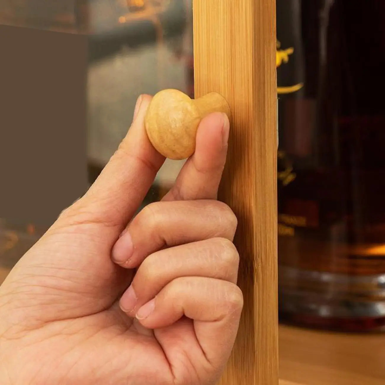 Casier à vin empilable en bois naturel et moderne