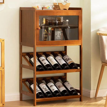 Casier à vin empilable en bois naturel et moderne