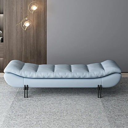 Bancs de chambre modernes sans accoudoirs, recouverts de tissu orange