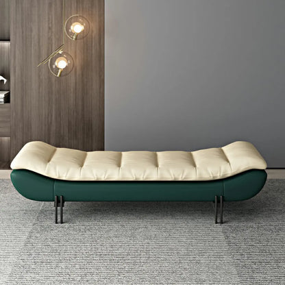 Bancs de chambre modernes sans accoudoirs, recouverts de tissu orange