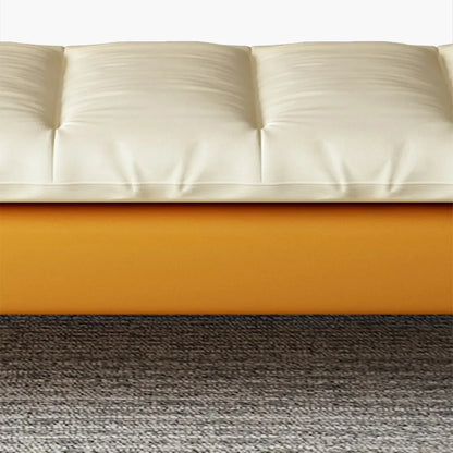 Bancs de chambre modernes sans accoudoirs, recouverts de tissu orange