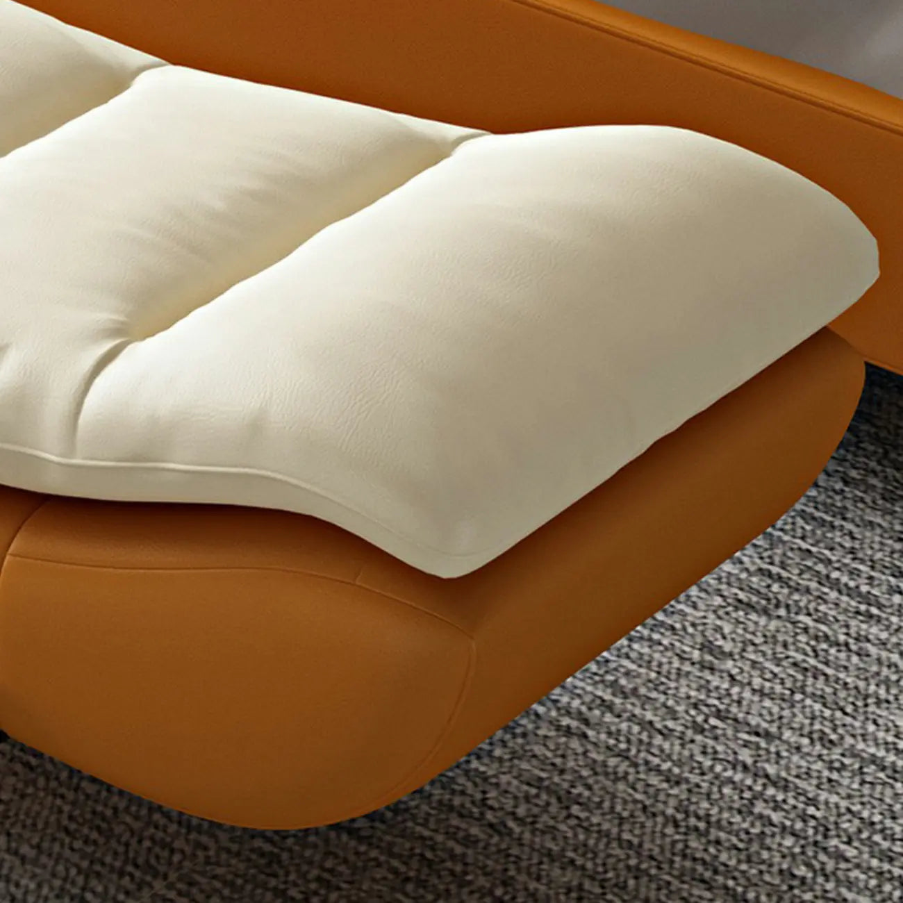 Bancs de chambre modernes sans accoudoirs, recouverts de tissu orange