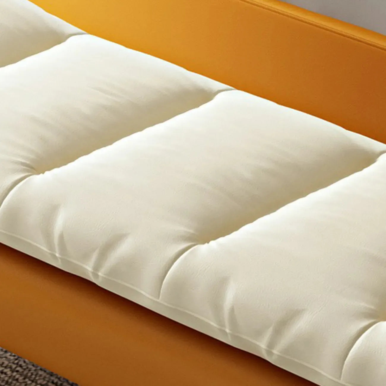 Bancs de chambre modernes sans accoudoirs, recouverts de tissu orange