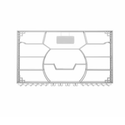 Étagère murale à plusieurs niveaux en métal doré pour bouteilles de vin et verres