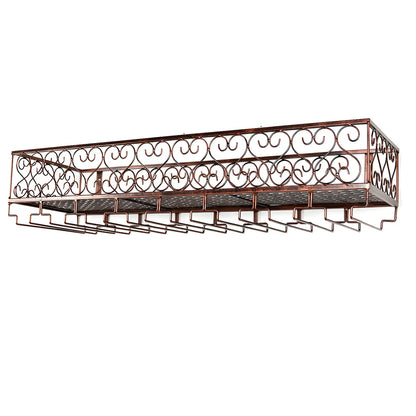 Porte-verres à vin mural en métal noir élégant