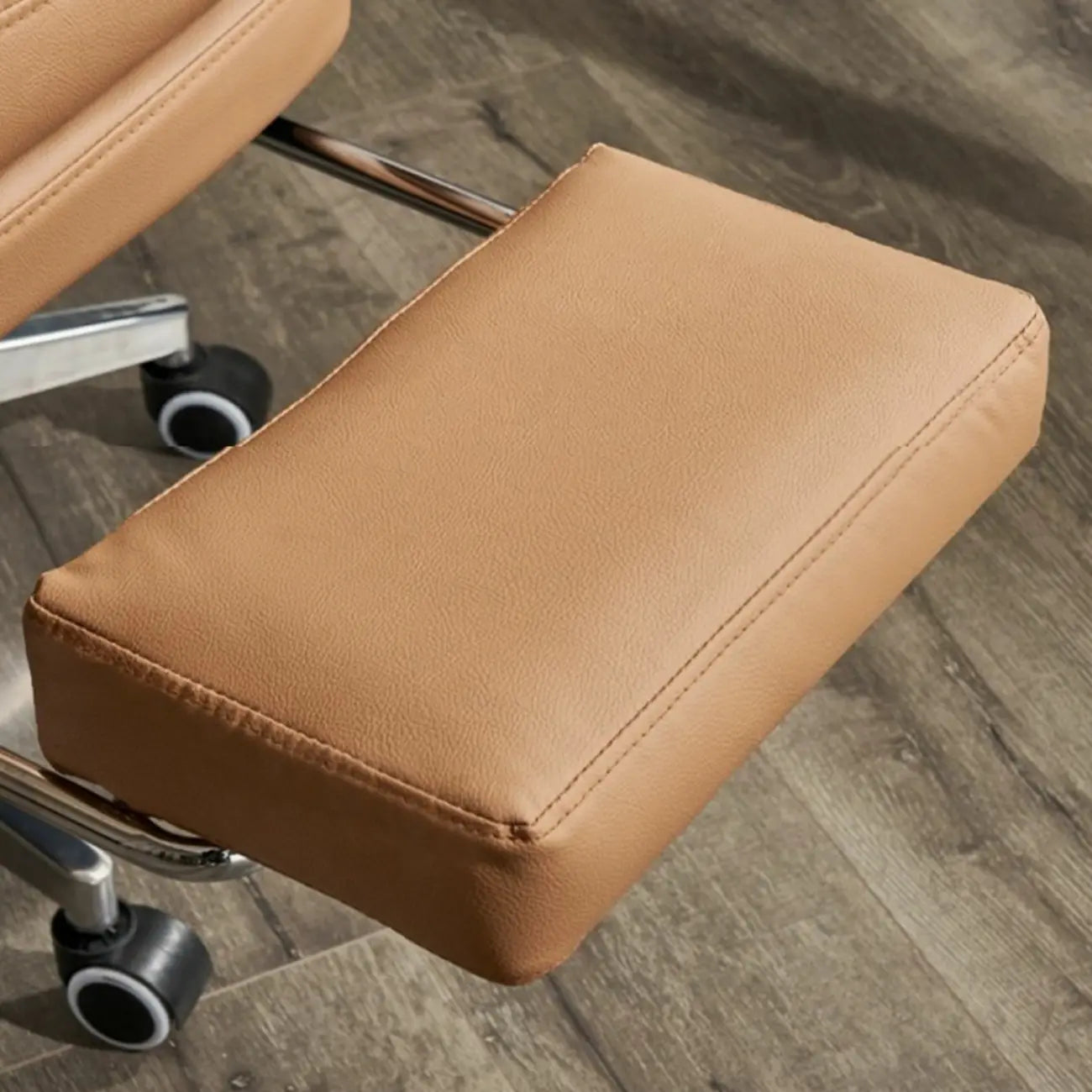 Fauteuil de direction ergonomique inclinable en cuir avec repose-pieds