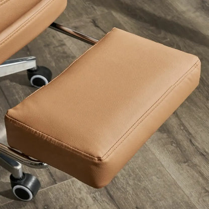 Fauteuil de direction ergonomique inclinable en cuir avec repose-pieds