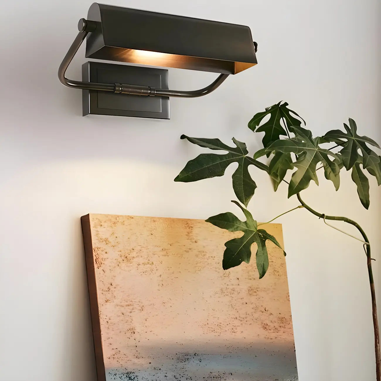 Applique murale moderne en métal avec abat-jour encastré pour salle de bain
