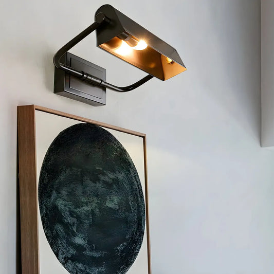 Applique murale moderne en métal avec abat-jour encastré pour salle de bain