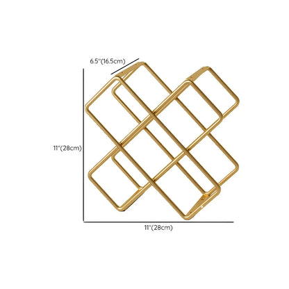 Porte-bouteilles de table empilable en métal doré