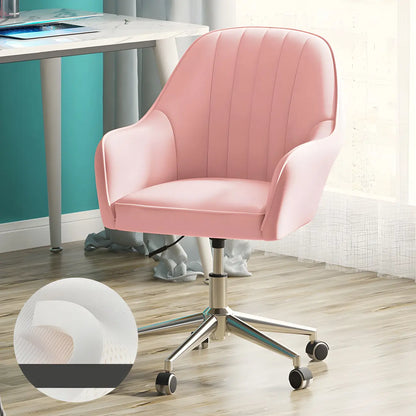 Fauteuil de bureau pivotant moderne en cuir jaune