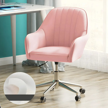 Fauteuil de bureau pivotant moderne en cuir jaune