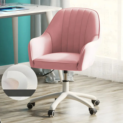 Fauteuil de bureau pivotant moderne en cuir jaune