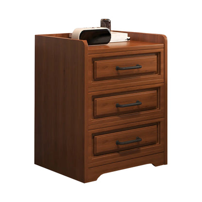 Table de chevet moderne en bois blanc avec plateau à 2 tiroirs