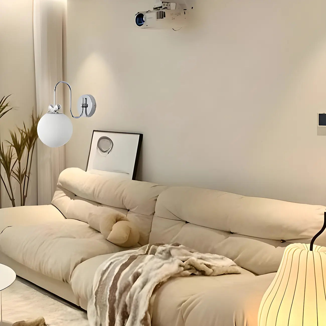 Applique murale LED Globe avec finition chromée pour chambre