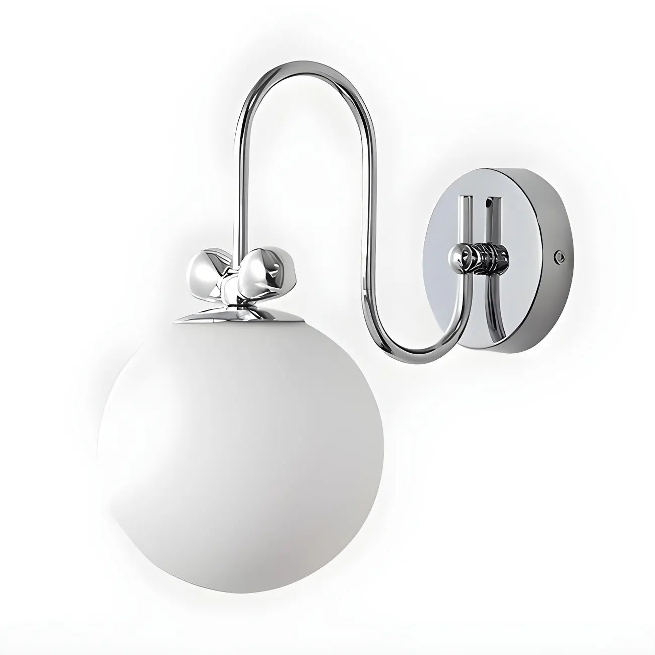 Applique murale LED Globe avec finition chromée pour chambre