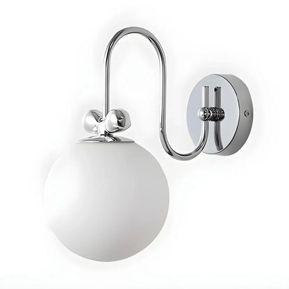 Applique murale LED Globe avec finition chromée pour chambre