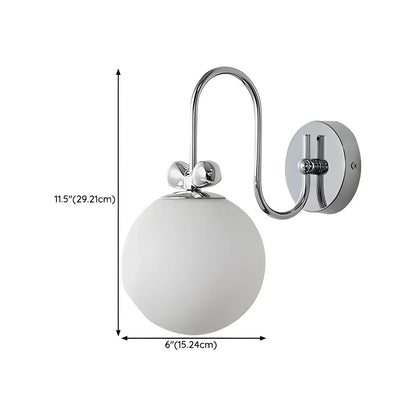 Applique murale LED Globe avec finition chromée pour chambre