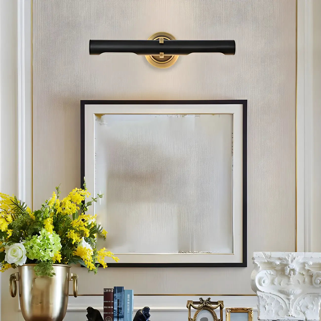 Applique murale traditionnelle en métal pour miroir de salle de bain