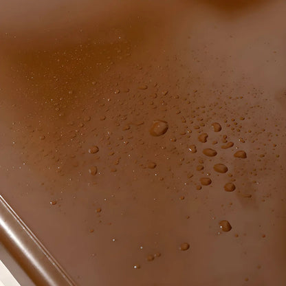 Coffre de rangement élégant et classique en bois laqué blanc et marron