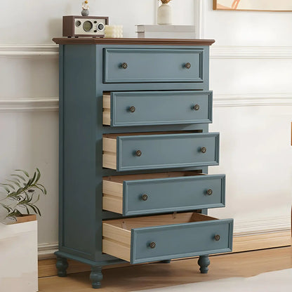 Coffre de rangement élégant et classique en bois laqué blanc et marron