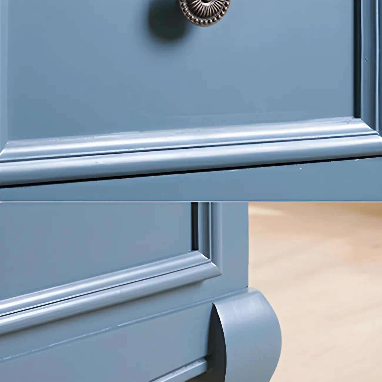 Coffre de rangement élégant et classique en bois laqué blanc et marron