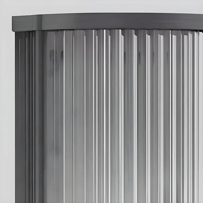 Applique murale d'extérieur verticale moderne en acier noir et acrylique transparent