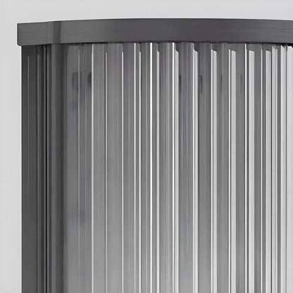 Applique murale d'extérieur verticale moderne en acier noir et acrylique transparent