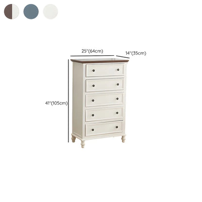 Coffre de rangement élégant et classique en bois laqué blanc et marron